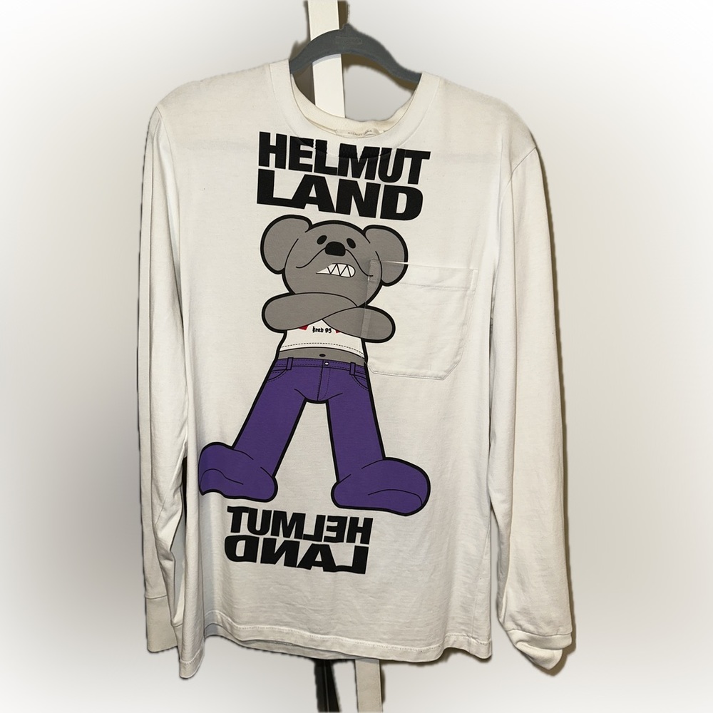 Helmut Lang Mascot Long sleeved pocket T-shirt